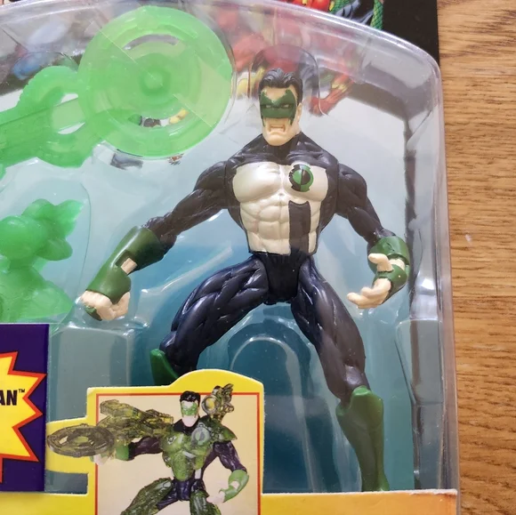 1997 Green Lantern Total Justice Figure with Ring-Energy Launcher By Kenner - Picture 6 of 8